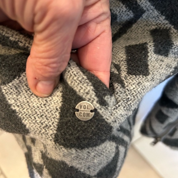 Volcom Showdown Jacket Coat wool blend tribal fur collar gorgeous S - Picture 6 of 16